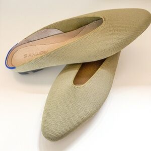 ROTHYS Almond Demi Slip On Loafer Mules Cedar Green NEW NWOB 9.5 Camo Soles $149